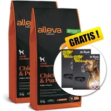 Alleva Natural Adult Medium Chicken and Pumpkin 2 x 12 kg