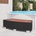 vidaXL Спа стъпало, полиратан, 92x45x25 см, черно (42700)
