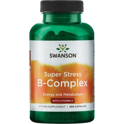Swanson Super Stress Vitamin B-Complex with Vitamin C [100 капсули]