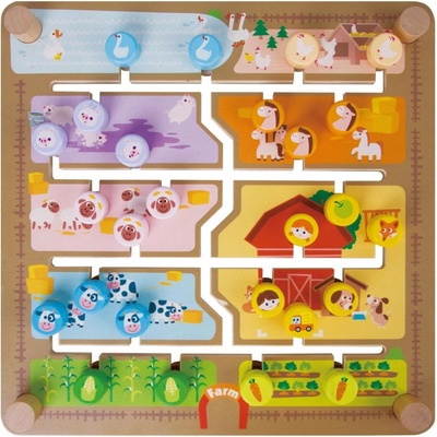 Teddies vkládačka/edukační labyrint 2v1 30x30cm