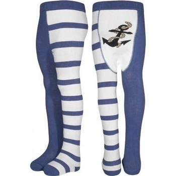 detské pančuchy Kotvik biela/modrá