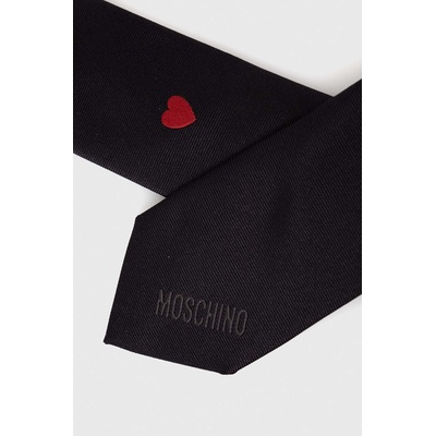 Moschino Копринена вратовръзка Moschino в черно M5776 55069 (M5776.55069)