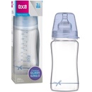 Dojčenské fľaše LOVI sklenená fľaštička Diamond Glass mašlička modrá 250 ml