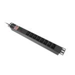 Lanberg разпределителен блок (pdu) 19"" 1U 16a 2m 8x iec c13 гнезда чер (pdu-08i-0200-c20-bk)