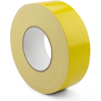 Hladká textilní páska WT-5561 – textil potažený PE, žlutá, 50 mm × 50 m