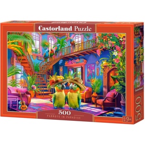 Castorland Пъзел Castorland от 500 части - Папагали в Рая (B-53995)