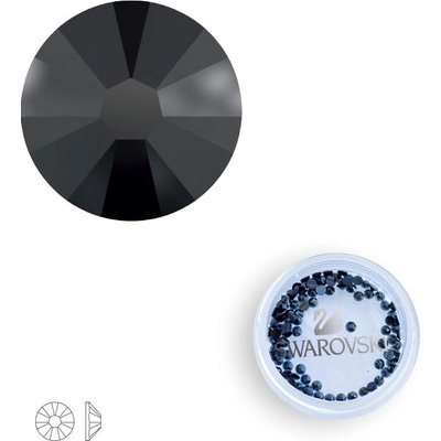 Swarovski kryštáliky SS8 Jet Black 50 ks