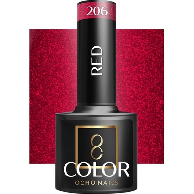 Ocho Nails lak na nechty červený 206 5 g