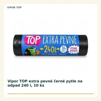 Vipor Pytle Vipor TOP 240L 35µm 10ks černé