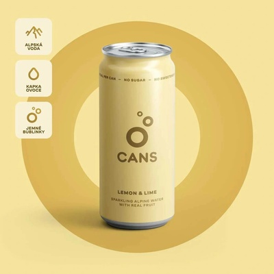 Cans s příchutí citronu a limetky bez cukru bez sladidel 24 x 330 ml