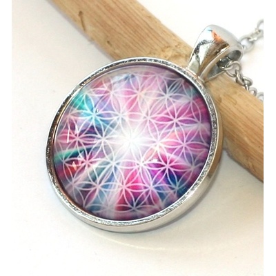 Fashion Jewerly Řetízek Amulet Merkaba, Květ života, posvátná geometrie 2083