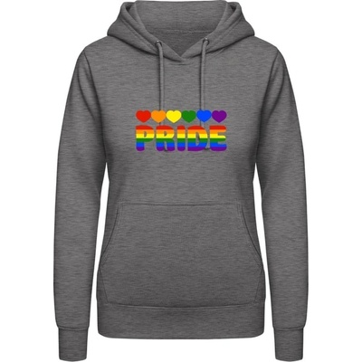 AWDis Pride mikina s Dúhovým dizajnom Pride uhlíková