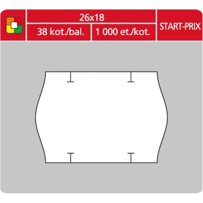 S&K Start-prix etikety cenové 26 x 18 mm bílé