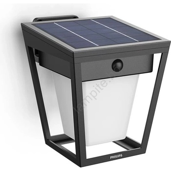 Philips LED соларен стенен фенер NISSA LED/1, 8W/3, 7V 3000K IP44 с сензор (P6593)
