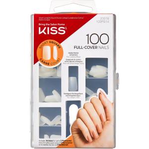 KISS Изкуствени нокти в къса квадратна форма, 100 бр (2166212)