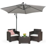 Garden Point Градински чадър Naples ∅3m Garden Point сив (GAP312)