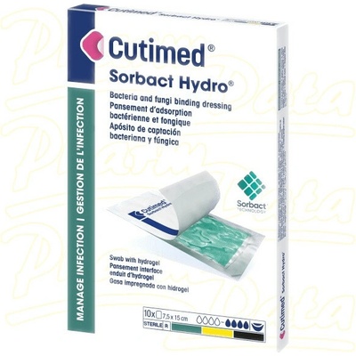 Cutimed Sorbact Hydro antimikr.krytí 7,5 x 15 cm 10 ks