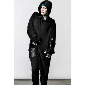 KILLSTAR дамски пуловер killstar - Светкавица- Черен - ksra004419