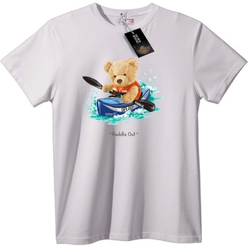 NOONEBRAND Тениска Мече Летен Гребач - 3XL, White