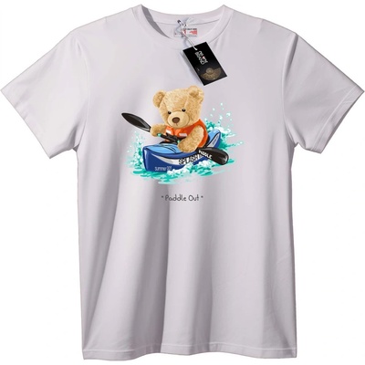NOONEBRAND Тениска Мече Летен Гребач - 3XL, White