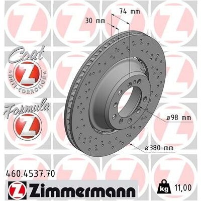 Brzdový kotúč ZIMMERMANN 460.4537.70 (460453770)