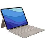 Logitech Combo Touch Detachable keyboard case with trackpad for iPad Pro 12.9-inch (5th and 6th gen) - Sand - UK (920-010222)