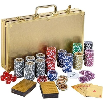 GamesPlanet Poker set Gold Edition, 300 ks žetonů 1 - 1000 – Zboží Dáma