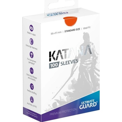 Ultimate Guard Katana Sleeves Standard Size Orange 100ks