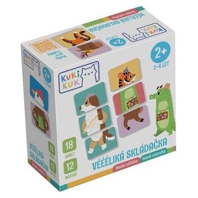 KukiKuk Véééliká skládačka Veselá zvířátka Betexa