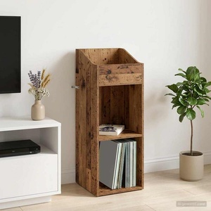 vidaXL Шкаф за грамофонни плочи Старо дърво 36 x 36 x 95, 5 см (8012832)