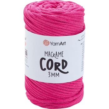 YARNART Macrame Cord 3 mm 85 m 771 Bright Pink юта (Macrame Cord 3 mm 771)