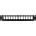 Lanberg patch panel blank 12 port 1U with organizer for keystone modules black (PPKS-9112-B)