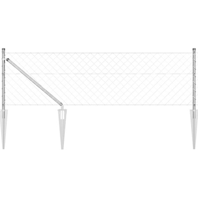 vidaXL Řetězová plotová konstrukce s hroty 25 x 0,4 m Pozinkovaná ocel