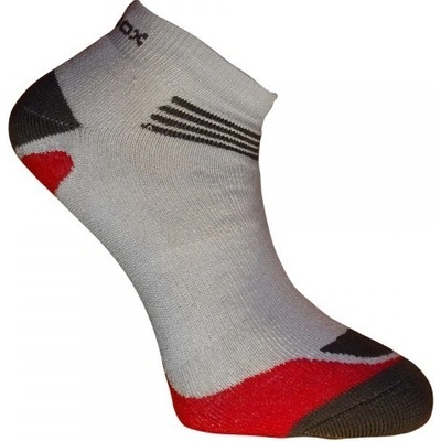 Bambox BX-STR nízké bambusové ponožky Sv. šedá / Červená