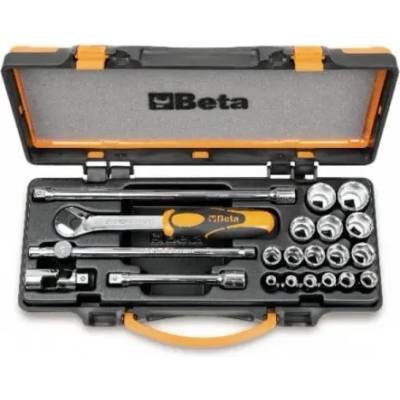 Beta Tools Комплект вложки 910A (16 бр) и аксесоари (5 бр) на 3/8" в метална кутия, 910A/C16, Beta Tools (009100936)