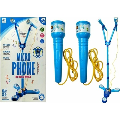 mamido Dětský mikrofon s karaoke modrý