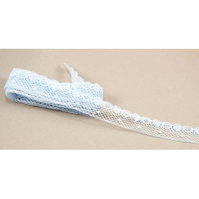 Silonové čipka - svetlá modrá - šířka 1,6 cm