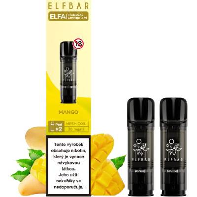 Elf Bar ELFA Pods cartridge 2Pack - 20mg (Předplněné cartridge Elf Bar ELFA obsahují 2ml liquidu o síle nikotinu 20mg)