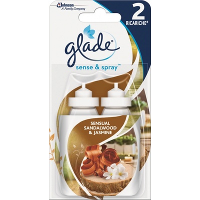 Glade Sense&Spray náhradní náplň do osvěžovače vzduchu, 2x18 ml santalové dřevo a jasmín