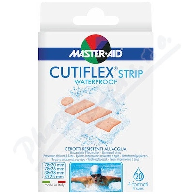 CUTIFLEX Náplasti do vody ultratenké 20 ks 4 roz