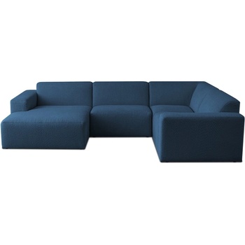 Scandic Тъмносин ъглов диван от букле ("U" форма) Roxy - Scandic (U corner Left CM 16_2d.blue)