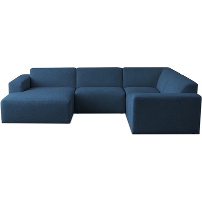 Scandic Тъмносин ъглов диван от букле ("U" форма) Roxy - Scandic (U corner Left CM 16_2d.blue)