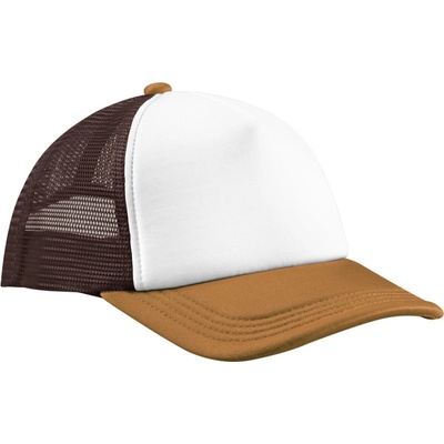 Beechfield B 639 Retro Trucker 5 panelová COT530639aky99-chocolate/d Čokoládová/jantarová tmavá