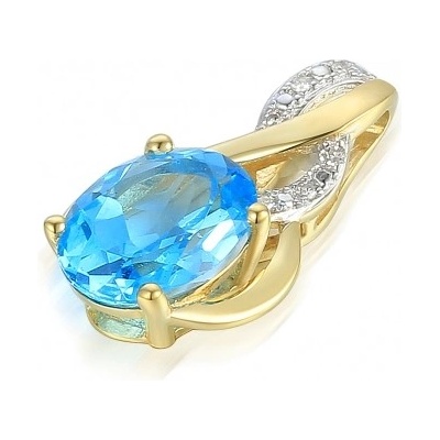 Gems přívěsek Allegra kombinované zlato s brilianty a modrým topazem 585 38 2 4555.2ZB0.0.00.HSI.603.25