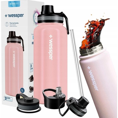 Wessper B3 THERMOSTEEL 1000 ml Colar pink