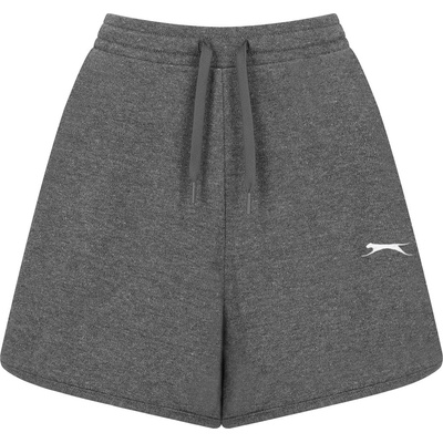 Slazenger Дамски поларени къси панталони Slazenger Fleece Interlock Shorts Womens - Charcoal