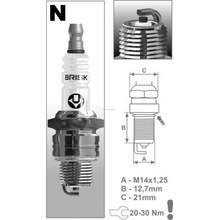 BRISK zapaľovacia sviečka N17C (1320) Super BRISK 1341