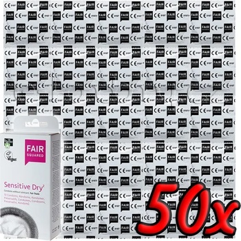 Image 1 of Fair Squared Sensitive Dry - Fair Trade Vegan Condoms 50 pack
