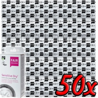 Fair Squared Sensitive Dry - Fair Trade Vegan Condoms 50 pack