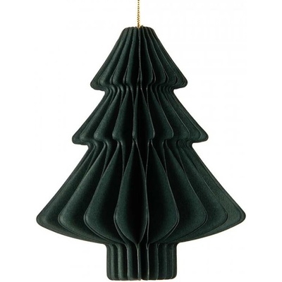 Zelená vánoční ozdoba z papíru stromeček Harmonic IV 10 cm